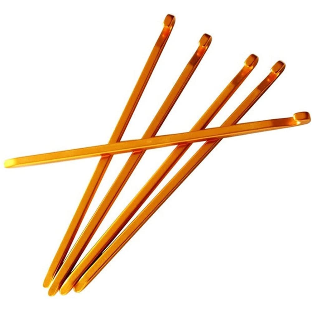 Piquets de Tente 10 pièces Piquets de Tente en Alliage d'aluminium Clou carré Ultraléger 16 cm, Piquets de Tente en métal/Accessoires de Tente pour Le Camping, la randonnée, la randonnée (Couleur: A