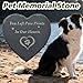 SZKISIDA Heart Shaped Pet Memorial Stone 4” – Dog Cat Grave Marker with Paw Print, “You Left Paw Prints in Our Hearts” Engraved Garden Stone, Pet Loss Sympathy Gift, Outdoor or Indoor Memorial Decor