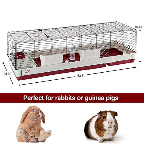 Ferplast Krolik XXL Rabbit Cage w/Wire Extension | Rabbit Cage Includes All Accessories & Measures 63.8L x 23.62W x 19.68H Inches | 1-Year Warranty by Ferplast - Image 2