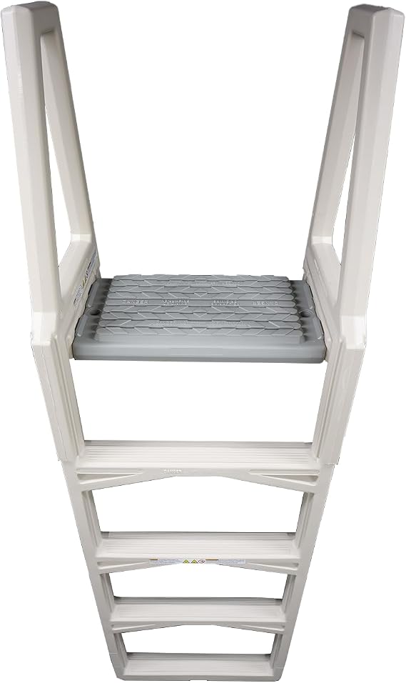 Confer Plastics 635-52X Sturdy Above Ground in-Pool Swimming Pool Ladder for Decks Adjustable from 46-56