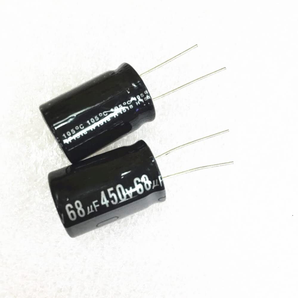 AARTERZZA 10pcs 450V 68UF 68uf450v electrolytic Capacitor 18 * 25mm