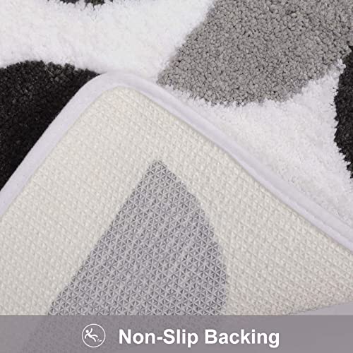 Haocoo Boho Bathroom Runner Rug 18X47 Inch,Mid-Century Modern Geometric Large Bathroom Rugs Non Slip, Luxury Soft Absorbent Microfiber Washable Runner Rug For Bathroom Bedroom #TOP4