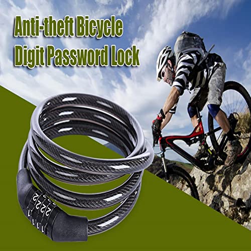 Fechadura Combinada Para Cabo De Bicicleta, Trava De Bicicleta Em Liga Metálica, Senha Reajustável D