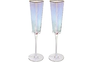 TANG SONG Heart Shaped Champagne Glass Set