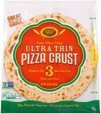 Golden Home Bakery Products Ultra Thin Pizza Crust, 12" (3 Pack)