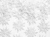 Konfetti für jeden Anlass SiDeSo® Konfetti Streudeko Weihnachten Hochzeit (20 Stück weiß Schneeflocke 2)