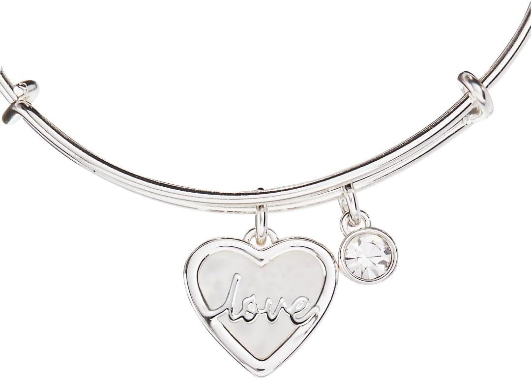 Alex and Ani Love Mother of Pearl Bangle - Image 2