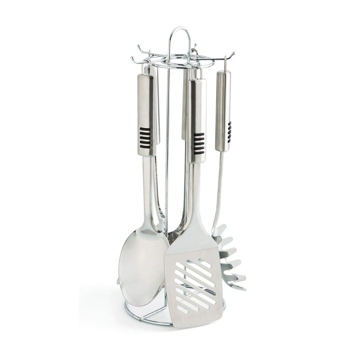 Set de 5 ustensiles INOX Quid Brassia 7237060 avec support en acier de 40 cm
