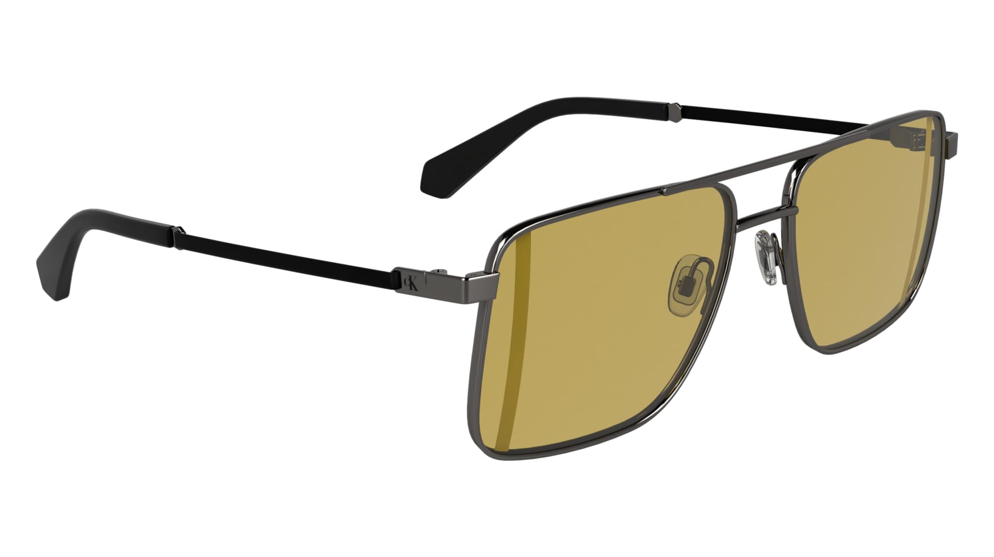 Calvin Klein Gafas de sol para hombre Jeans CKJ25201S – Rutenio oscuro con lentes de caramelo sólido, Rutenio oscuro, Talla única