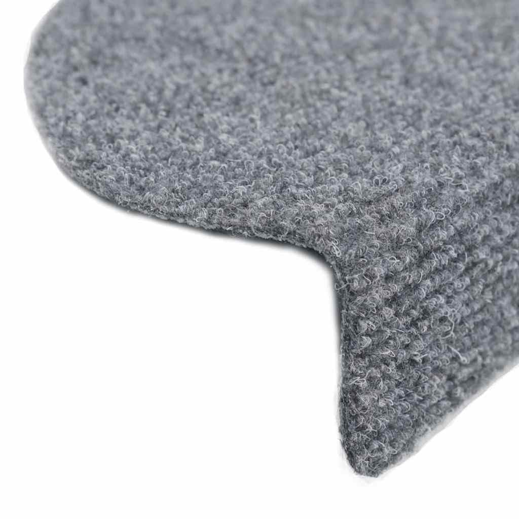 Tidyard Tapis d'escalier Auto-adhésifs 30 pcs Gris Clair 56x17x3 cm, Tapis Escalier Tapis de Sécurité pour Sol Protection, Aînés et Animaux