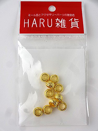 Amazon | HARU雑貨 メタルビーズ 10個セット m3 丸め 穴大きめ