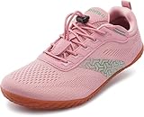 Joomra Womens Barefoot Shoes Size 8.5 Zero Drop Wide Toe Box Width Minimalist Sneakers Trail Running Walking Casual Fashion Tennis Slip On Pink 39