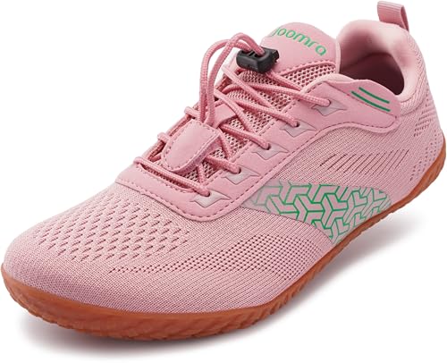 Joomra Womens Barefoot Shoes Size 8.5 Zero Drop Wide Toe Box Width Minimalist Sneakers Trail Running Walking Casual Fashion Tennis Slip On Pink 39
