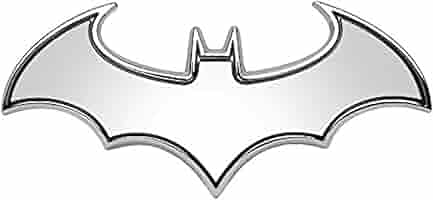 2 Adesivi Auto 3D Pipistrello Cromato - Decorazione Acciaio Inox - Foto 3