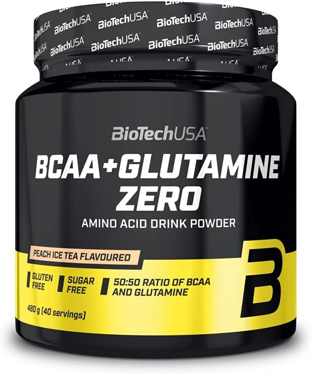 2 x Biotech USA BCAA + Glutamine Zero, 480 g Tin, Lemon (Pack of 2)