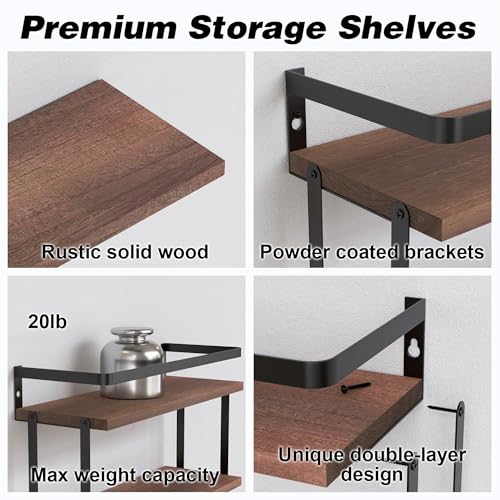 Richer House Dual-Level Guardrail Bathroom Shelves thumb #4