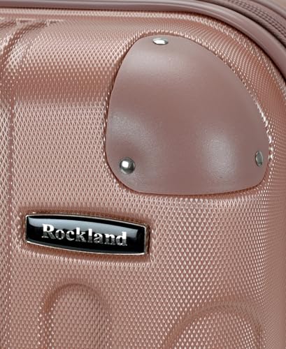 Image of Rockland London Hardside Spinner Wheel Luggage, Carry-On 20 inch, Rose Gold