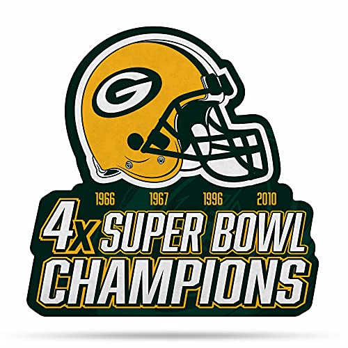 Rico Industries NFL Football Green Bay Packers Champ Shape Cut Pennant - Home and Living Room Décor - Soft Felt EZ to Hang