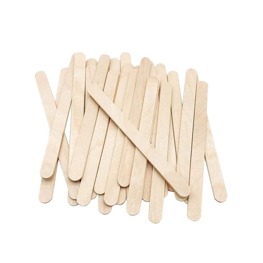 500 Palitos de Madera para manualidades, helados, maquetas, pintura. Almericorp Palos de madera redondeados