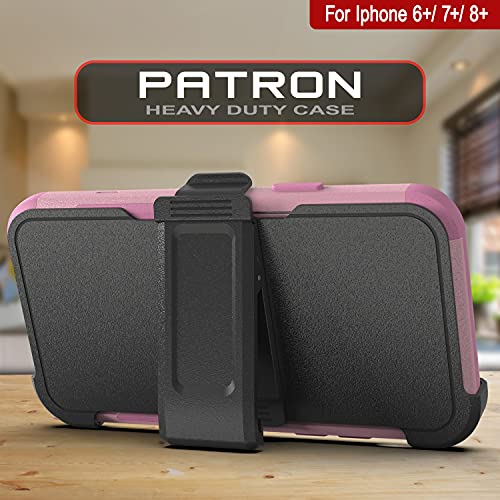 Étui de protection iPhone 8 Plus Punkcase rose avec support amovible - 2