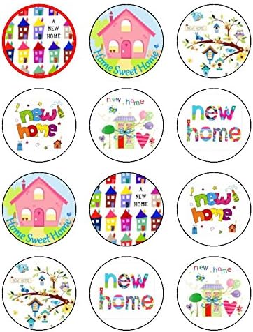 12x New Home/House Warming 2" (5cm) PRE-Cut Premium Rice Paper Edible Cake Toppers