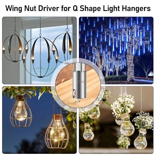 Linkstyle 3 Stück 1/4 Zoll Sechskantschaft Nuss Treiber Bit teckschlüssel, Power Flügelmutter Treiber, Steckschlüssel Werkzeuge für Panelmuttern Schrauben Auge C Haken Schrauber