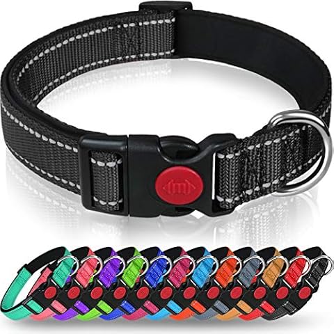 Taglory Hundehalsband, Weich Gepolstertes Neopren Nylon Hunde Halsband Cover