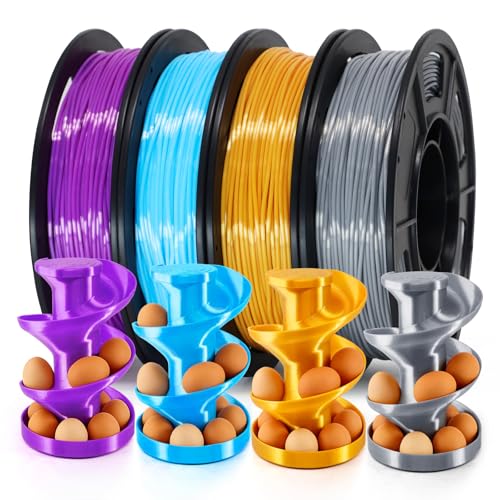 EONO Silk TPU Filament 1.75mm 4x250g Flexible 95A for 3D Printing