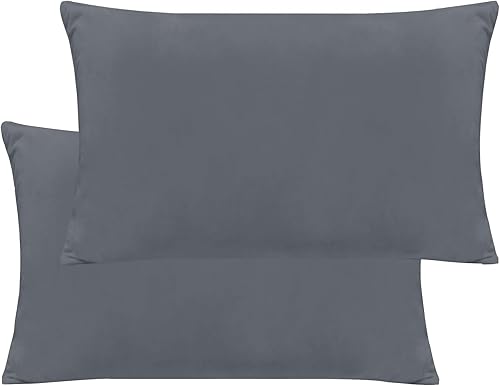 Miniatura 9 de Paquete de 2 fundas de almohada de terciopelo tamaño King con cierre de sobre, fundas de almohada decorativas suaves y acogedoras para dormitorio,