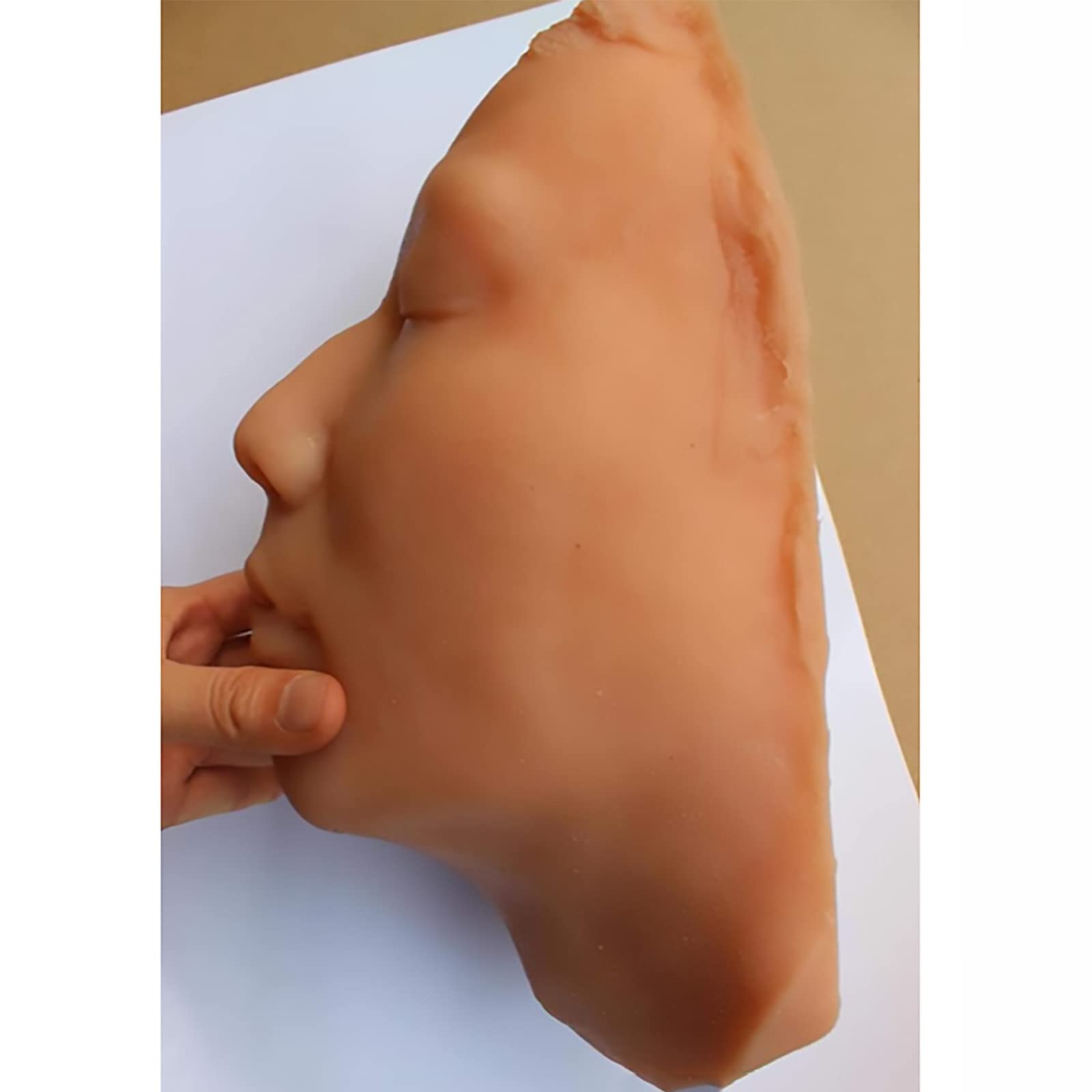 Manichino in silicone per addestramento all'iniezione, con stampo per la testa per l'iniezione di ossa Modello facciale per sutura della pelle Accessori per l'insegnamento del modello in silicone