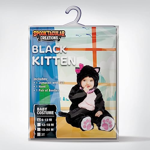 Disfraz de gato bebé para niñas Halloween miniatura 6