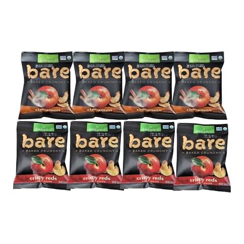 Bare Apple Organic Variety Pack, Crispy Reds & Cinnamon – Healthy Snacks for Kids & Adults – For Snack Boxes, Road Trips, Christmas Snacks & Holiday Treats – 8 ct, 0.53 oz each in ComboCreations Box Cover