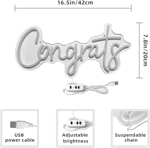 Miniatura 8 de Health&Wealth - Letrero LED de neón para decoración de pared, luces de neón LED de salud y riqueza, decoración de fiesta, interruptor alimentado por