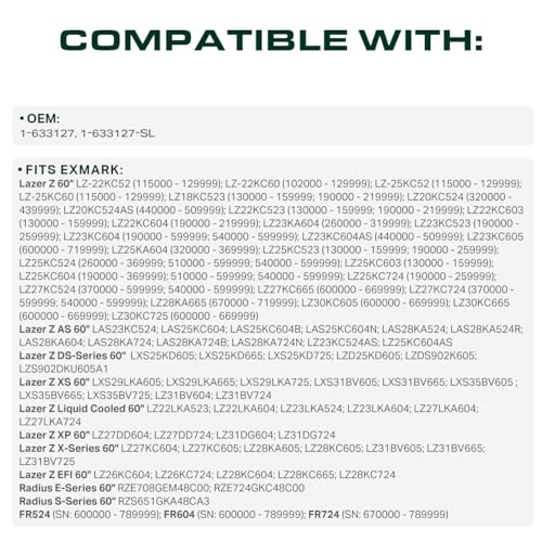 Image of UDC Parts 1-633127 Deck Belt Replacement for Exmark Lazer Z 60 Inch 1-633127-SL XS XP DS AS X E S Series 633127 / Aramid Cord / 146.00 inches