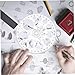 Gadpiparty 360° Circle Protractor Template Set 8-Piece Plastic Measuring Tool for Students Drafting and Drawing Portable Geometry Protractor for Accurate Circle Designs
