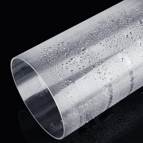 Image of 2PCS Acrylic Tube 6 inch (150mm) OD x 2.5mm Wall Thickness Clear Plastic Pipe Tube 15.5 inch Length Clear PVC Pipe Round Polycarbonate Tubing Chemical Resistant