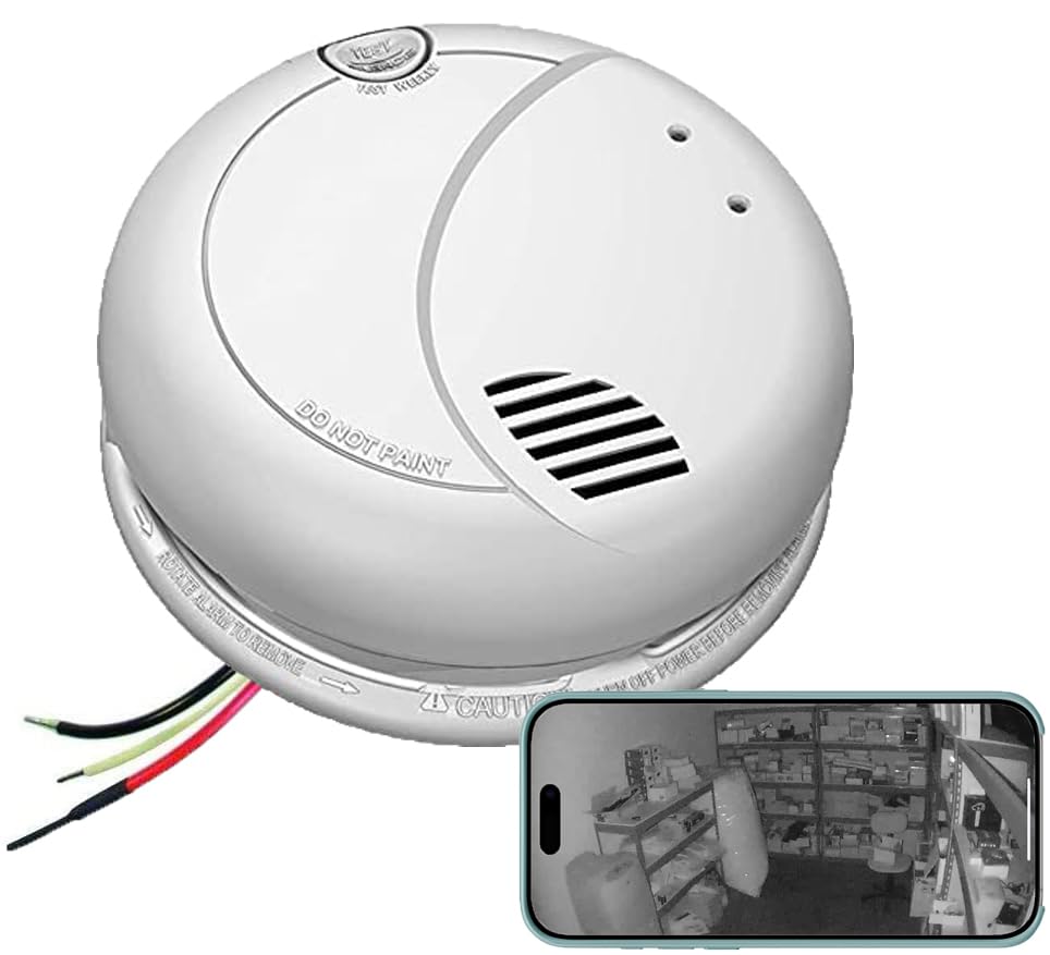 Night Vision 2K HD Smoke Detector WiFi Spy Camera P2P Wi-Fi Fire Alarm Hidden Nanny Cam Spy Camera