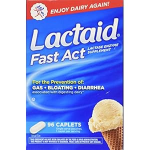 Lactaid-Fast Act Lactase Enzyme Supplement, 96 Caplets