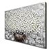 Winpeak Art Hand Painted Modern Textured White Flower Oil Painting on Canvas Abstract Floral Artwork