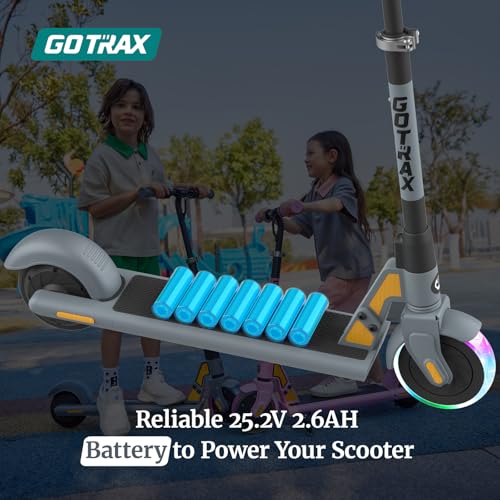 image for Gotrax GKS Lumios Electric Scooter for Kids 6-12, Thumb Button Control