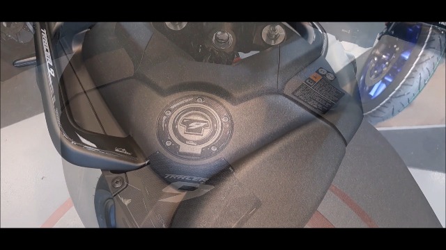 Resin Bike Adesivi Moto Compatibile con Yamaha Tracer 9 2021 Icon Performance. Protezioni Maniglie Passeggero da Urti e Graffi. Coppia Adesivi 3D Resinati - Made in Italy