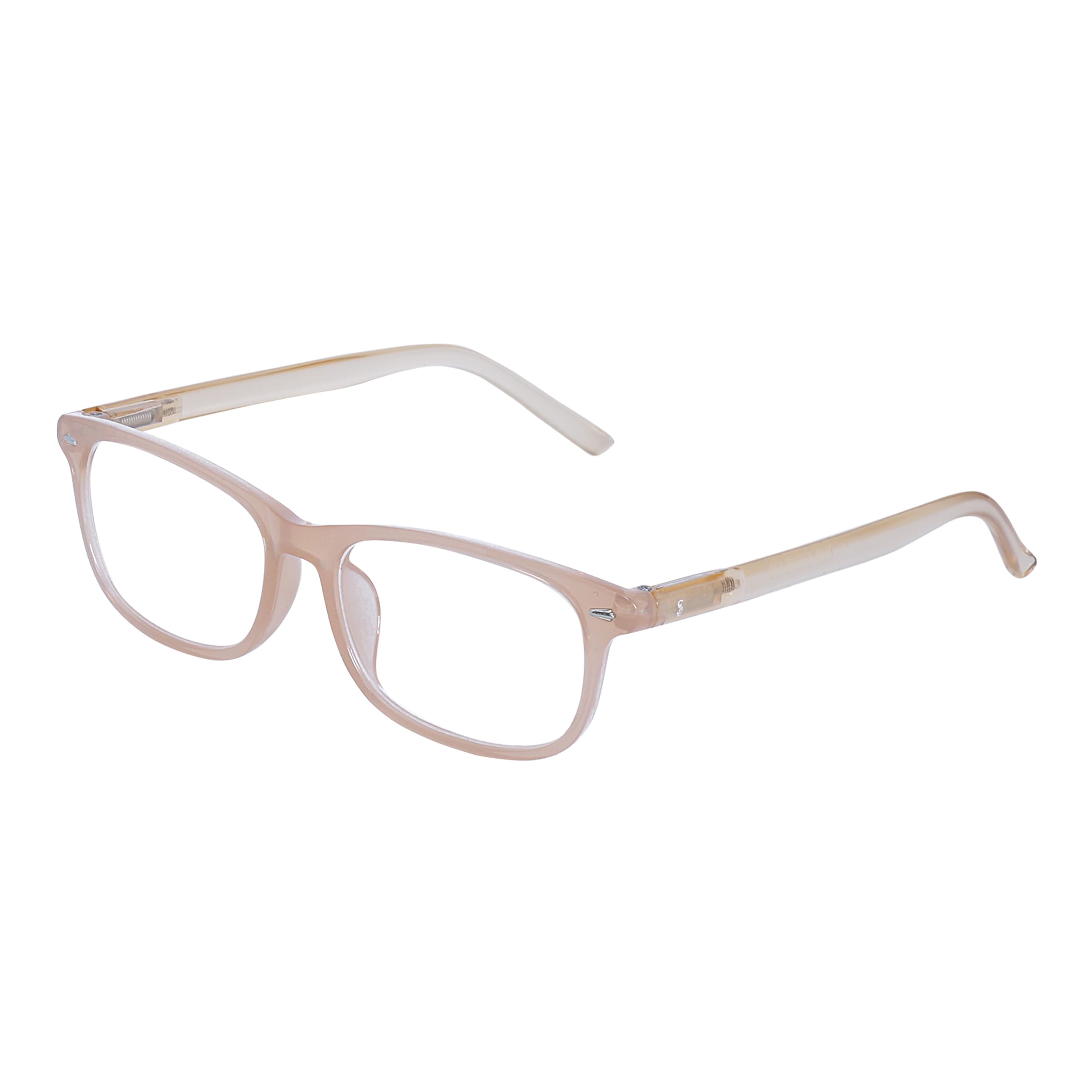 AECTrends2 Contemporary Full Rim Plastic Reading Glasses Shell Color Frame With Hard Cover