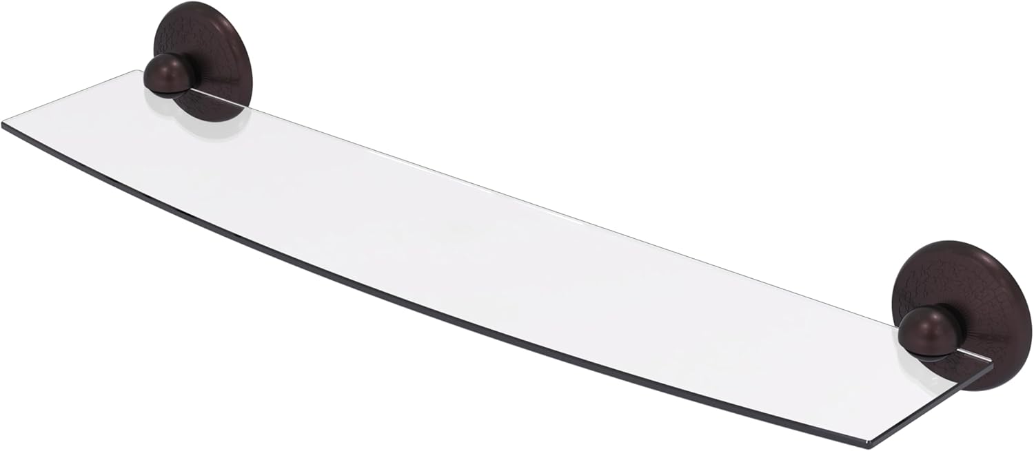 Allied Brass PMC-33/24-GYM Prestige Monte Carlo Collection 24 Inch Glass Shelf, Matte Gray