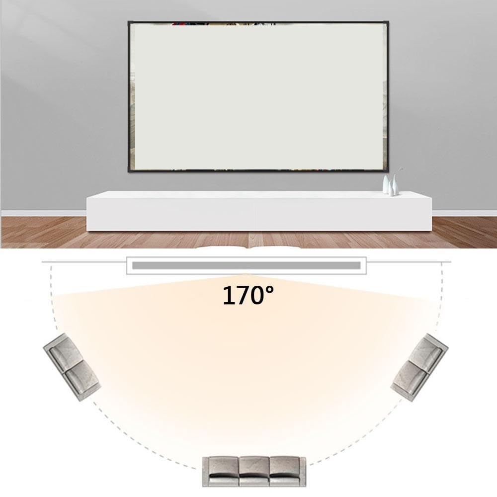 Telo Proiettore Schermo for videoproiettore Portatile Pieghevole a Doppia Tenda for proiezione Laterale(150 inch)