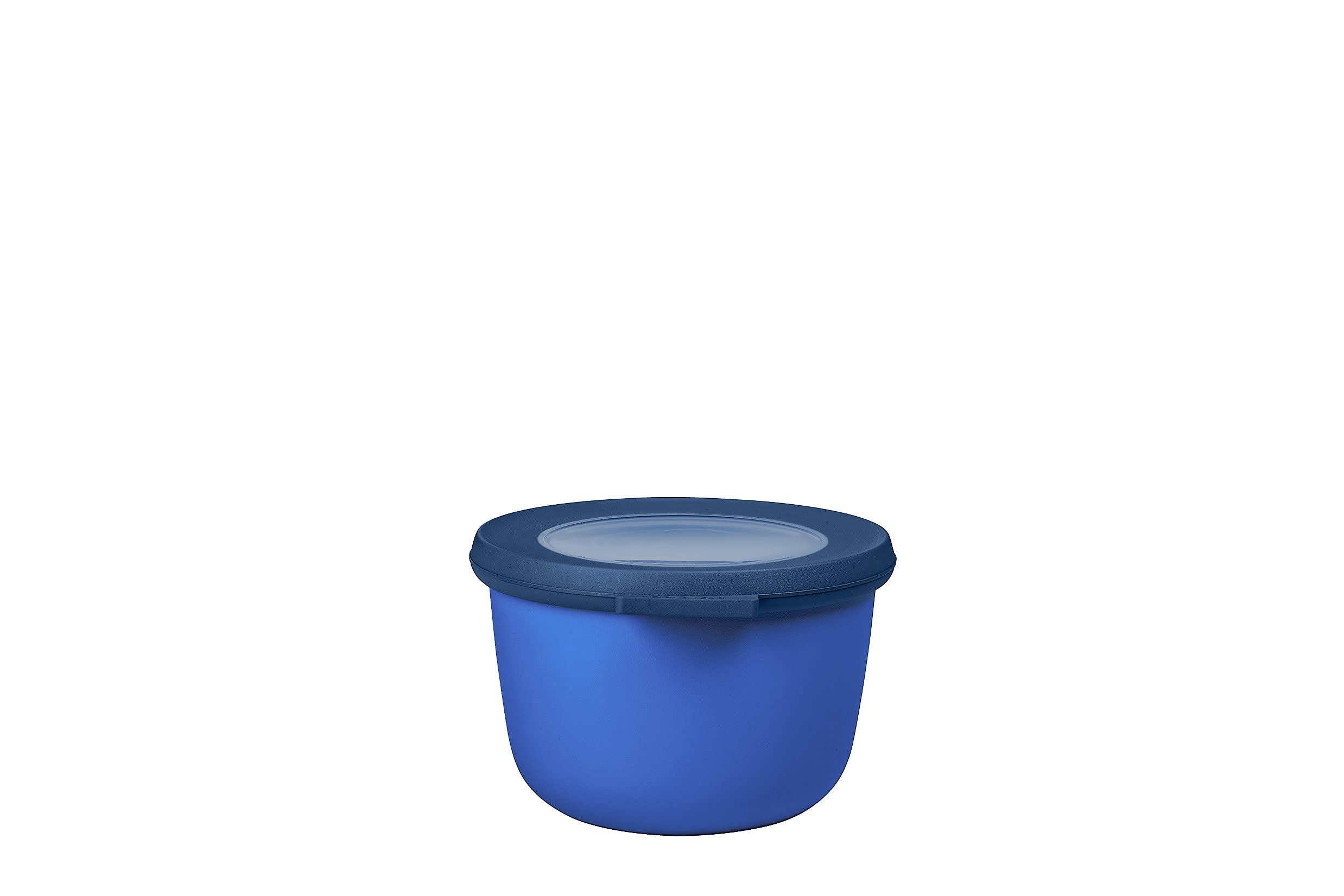 Mepal – Multi Bowl Cirqula Round – Food Storage Container with Lid - Suitable as Airtight Storage Box for The Fridge & Freezer, Microwave Container & Servable Dish – 500 ml – Vivid Blue