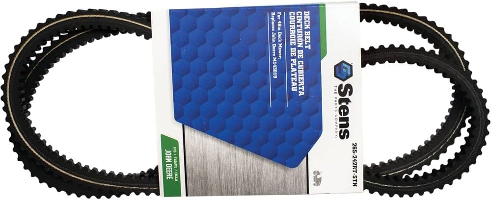 Rareelectrical Deck Belt Compatible With 2000-2009 John Deere M143019 M118684 M144677 Lx277 Lx280 Gt245 Gx345 Gx355 325 335 345 355D 48 54 Inch Deck Lawn Tractor 570Cc 15Hp Aramid Cogged 5/8 X 63 Inch