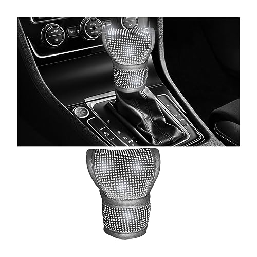 JNNJ Bling Auto Schaltknauf Abdeckung, Glänzend Schaltknauf-Schutz, Anti-Rutsch Schaltknauf Bezug Innenraum Dekoration Zubehör, Universal Auto Schaltsack(Weiß) JNNJ Bling Auto Schaltknauf Abdeckung, Glänzend Schaltknauf-Schutz, Anti-Rutsch Schaltknauf Bezug Innenraum Dekoration Zubehör, Universal Auto Schaltsack(Weiß)