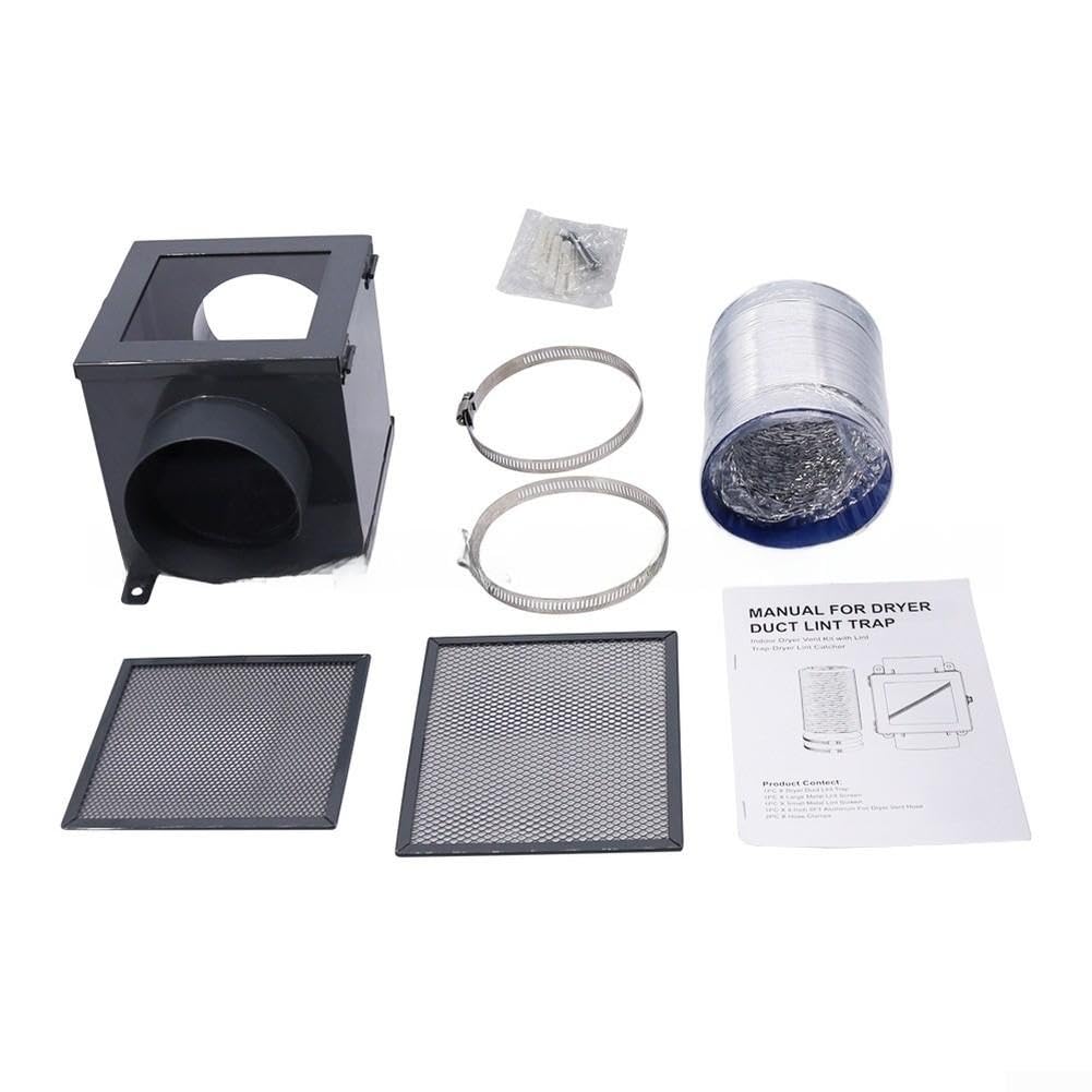 Secadora condensador filtro de hierro 9,5 x 22 cm de aire de salida (BLACK)