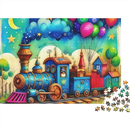 Rompecabezas de tren de vapor de 1000 piezas para crear recuerdos entrañables en el hogar familiar 1