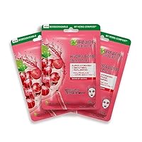 Garnier Hydra Bomb Hyaluronic Acid Grape Seed Anti Ageing Sheet Mask (3 Pack)